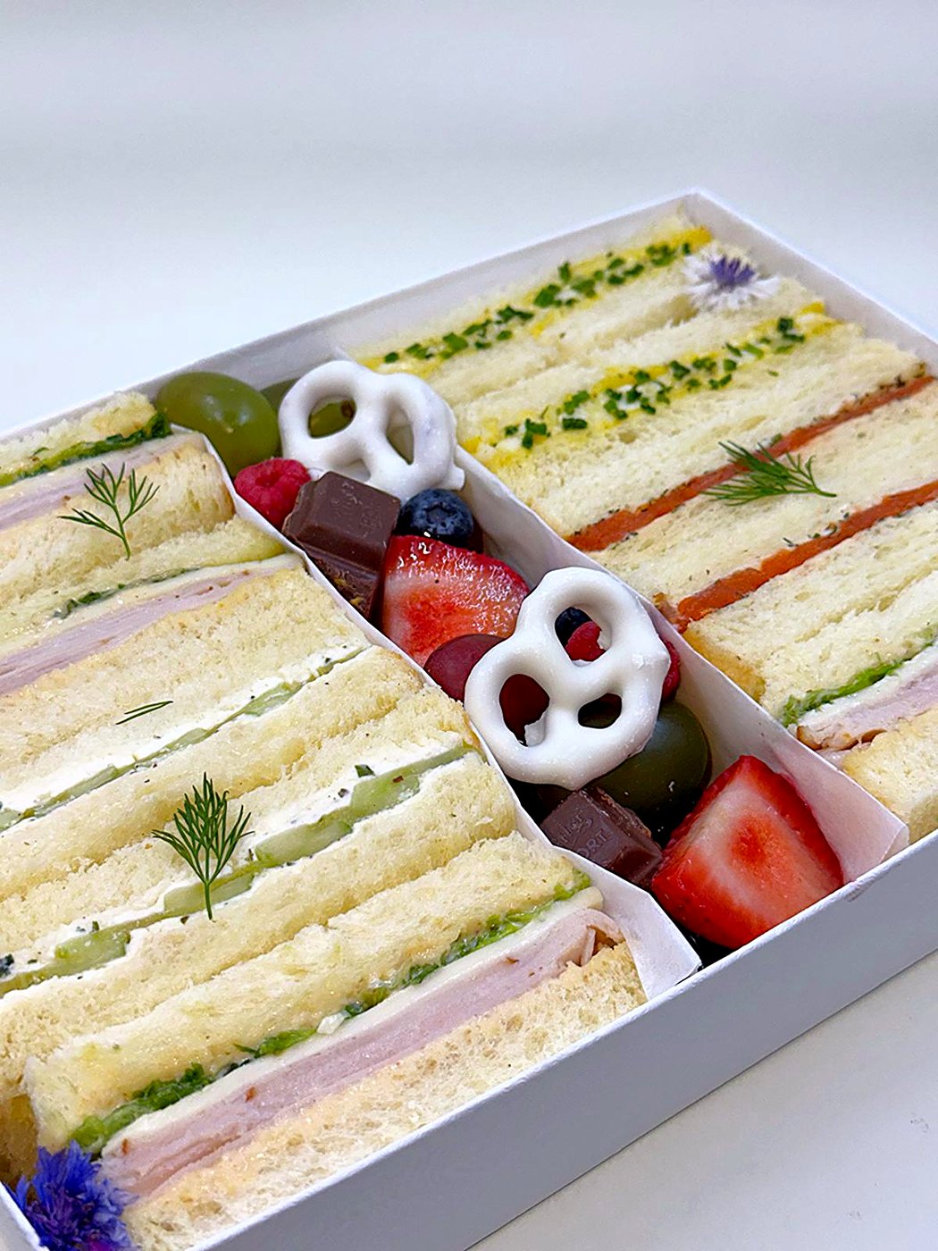 Tea Sandwich Sharing Box, Ruel & Co. drop-off box