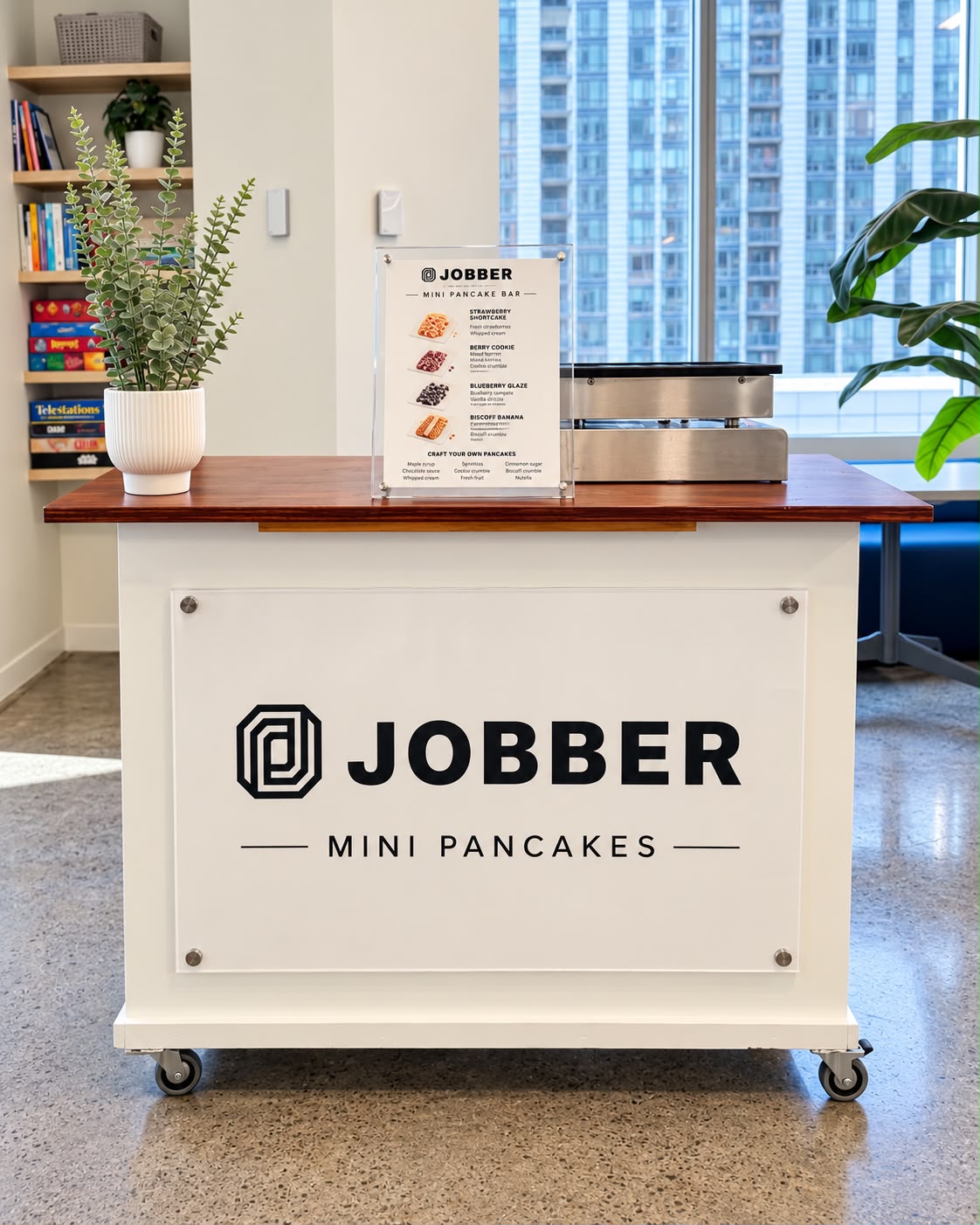 Jobber-branded mini pancake cart